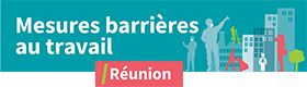 Mesures barrières au travail. Réunion