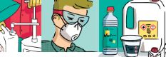 Travailler avec des produits chimiques. Pensez prévention des risques !