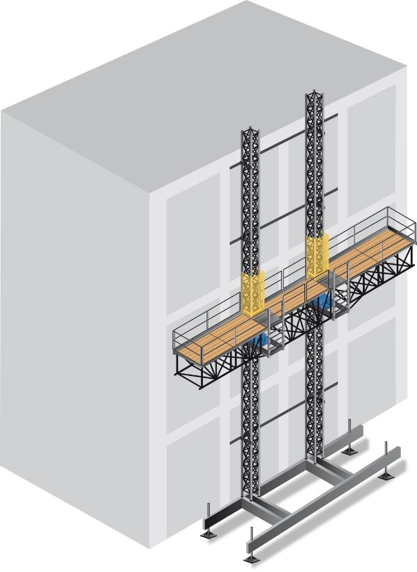 Plate-forme de travail sur mât