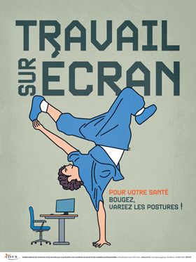Travail sur écran : Pour votre santé bougez, variez les postures !