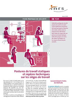 Postures de travail statiques et repères techniques sur les sièges de travail