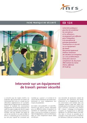 Intervenir sur un équipement de travail : penser sécurité
