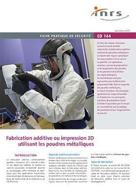 Fabrication additive ou impression 3D utilisant les poudres métalliques