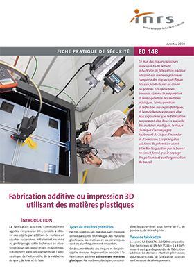 Fabrication additive ou impression 3D utilisant des matières plastiques