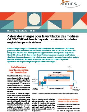 Cahier des charges pour la ventilation des modules de chantier réduisant le risque de transmission de maladies respiratoires par voie aérienne