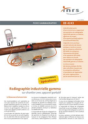 Radiographie industrielle gamma sur chantier avec appareil portatif