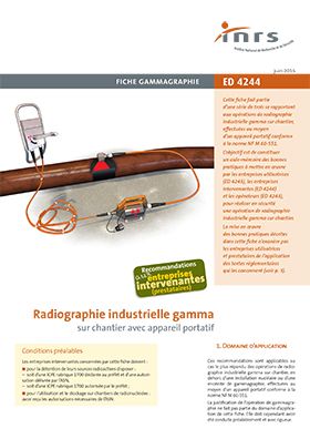 Radiographie industrielle gamma sur chantier avec appareil portatif