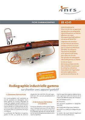Radiographie industrielle gamma sur chantier avec appareil portatif