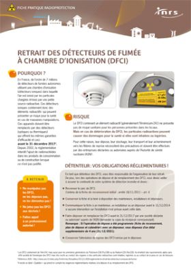 Retrait des détecteurs de fumée à chambre d\'ionisation (DFCI)