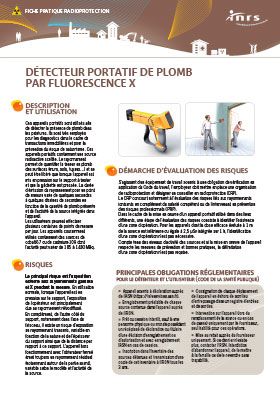 Détecteur portatif de plomb par fluorescence X