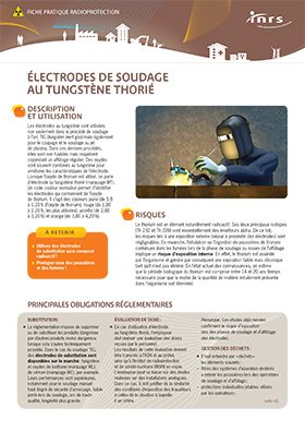 Electrodes de soudage au tungstène thorié