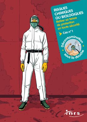 Risques chimiques ou biologiques. Retirer sa tenue de protection en toute sécurité. Cas n°1 : Décontamination sous la douche