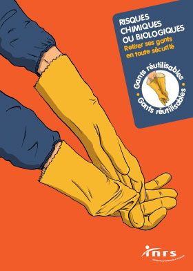 Risques chimiques ou biologiques. Retirer ses gants en toute sécurité.