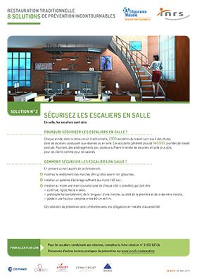 Restauration traditionnelle. Sécurisez les escaliers en salle