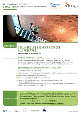 Restauration traditionnelle. Sécurisez les escaliers d\'accès aux réserves