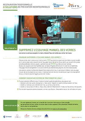 Restauration traditionnelle. Supprimez l\'essuyage manuel des verres