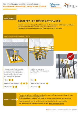 Construction de maisons individuelles. Solutions incontournables pour votre sécurité. Protégez les trémies d\'escalier !