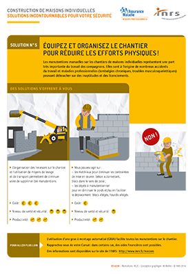 Construction de maisons individuelles. Solutions incontournables pour votre sécurité. Équipez et organisez le chantier pour réduire les efforts physiques !
