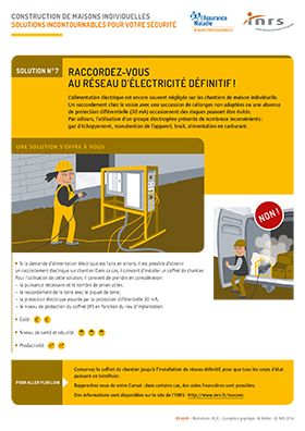 Construction de maisons individuelles. Solutions incontournables pour votre sécurité. Raccordez-vous au réseau d\'électricité définitif !