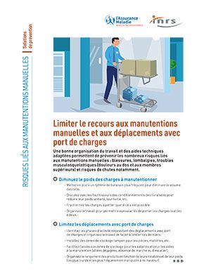 Limiter le recours aux manutentions manuelles et aux déplacements avec port de charges