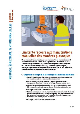Limiter le recours aux manutentions manuelles des matières plastiques