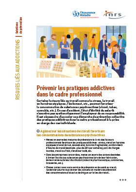 Prévenir les pratiques addictives dans le cadre professionnel