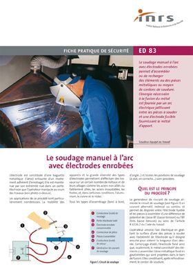 Le soudage manuel à l\'arc avec électrodes enrobées