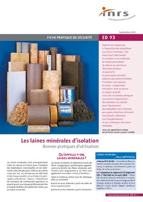 Les laines minérales d\'isolation