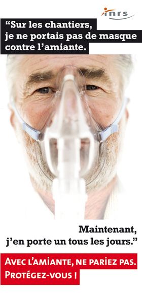 Sur les chantiers, je ne portais pas de masque contre l\'amiante Maintenant j\'en porte un tous les jours