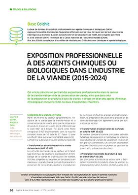 Hygiène et sécurité du travail, revue trimestrielle scientifique de l\'INRS