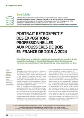 Hygiène et sécurité du travail, revue trimestrielle scientifique de l\'INRS