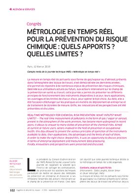 Hygiène et sécurité du travail, revue trimestrielle scientifique de l\'INRS