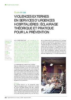 Hygiène et sécurité du travail, revue trimestrielle scientifique de l\'INRS