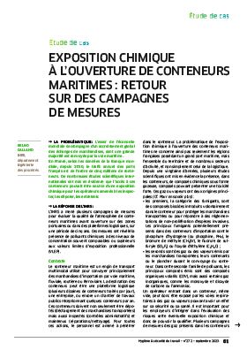 Hygiène et sécurité du travail, revue trimestrielle scientifique de l\'INRS