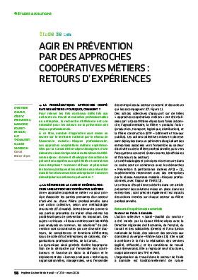Hygiène et sécurité du travail, revue trimestrielle scientifique de l\'INRS
