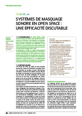 Hygiène et sécurité du travail, revue trimestrielle scientifique de l\'INRS