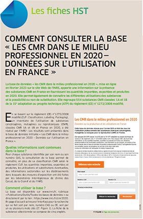 Hygiène et sécurité du travail, revue trimestrielle scientifique de l\'INRS