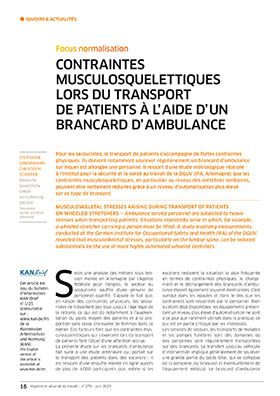 Hygiène et sécurité du travail, revue trimestrielle scientifique de l\'INRS