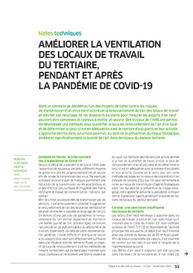 Hygiène et sécurité du travail, revue trimestrielle scientifique de l\'INRS