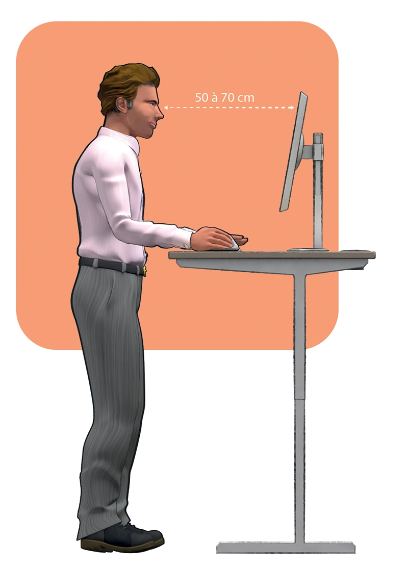 Travail en posture bureau